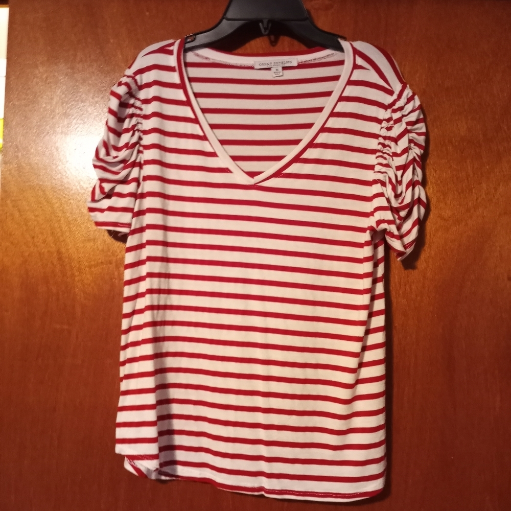 Rouched Sleeve Tee